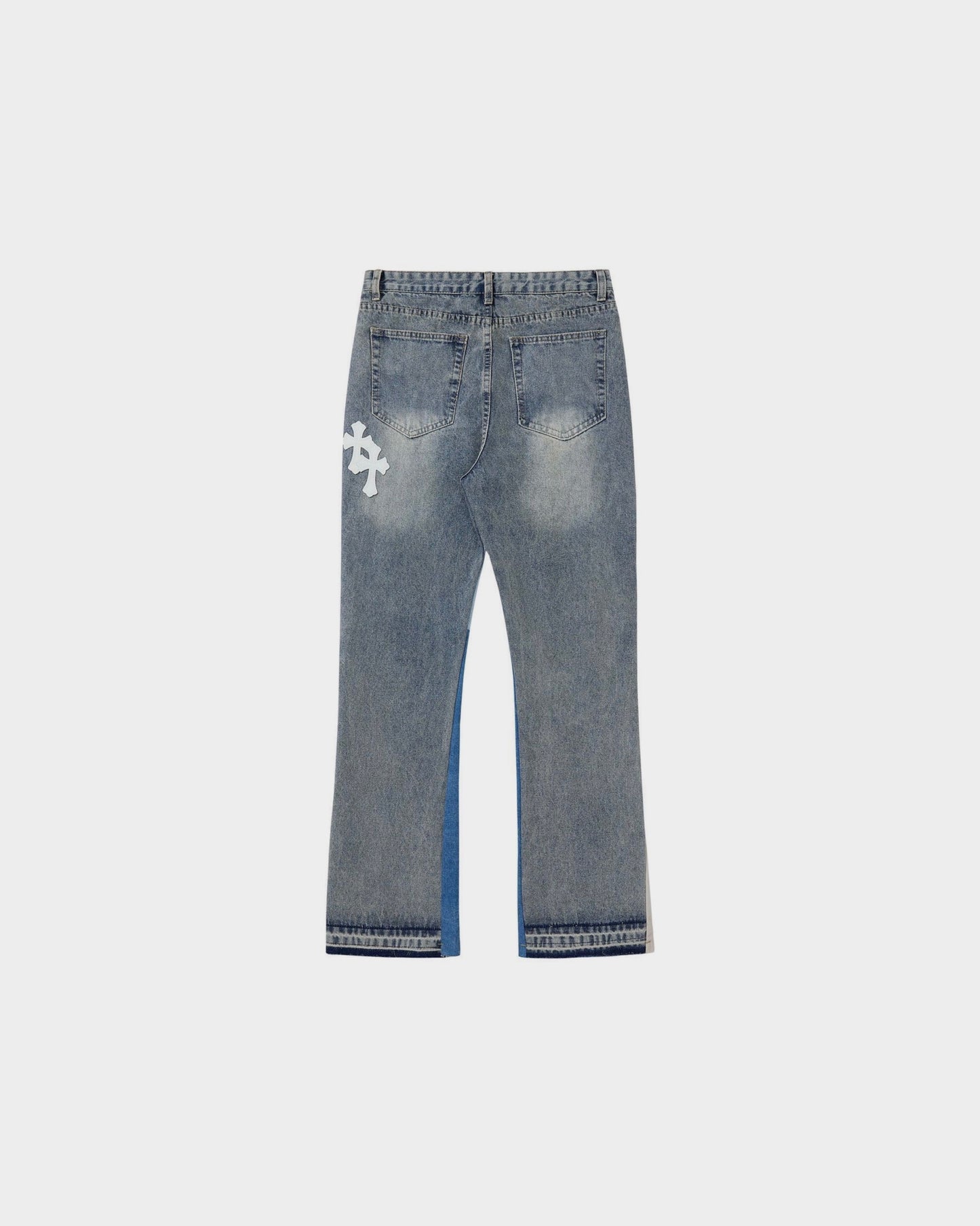 Cross Patch Flare Denim