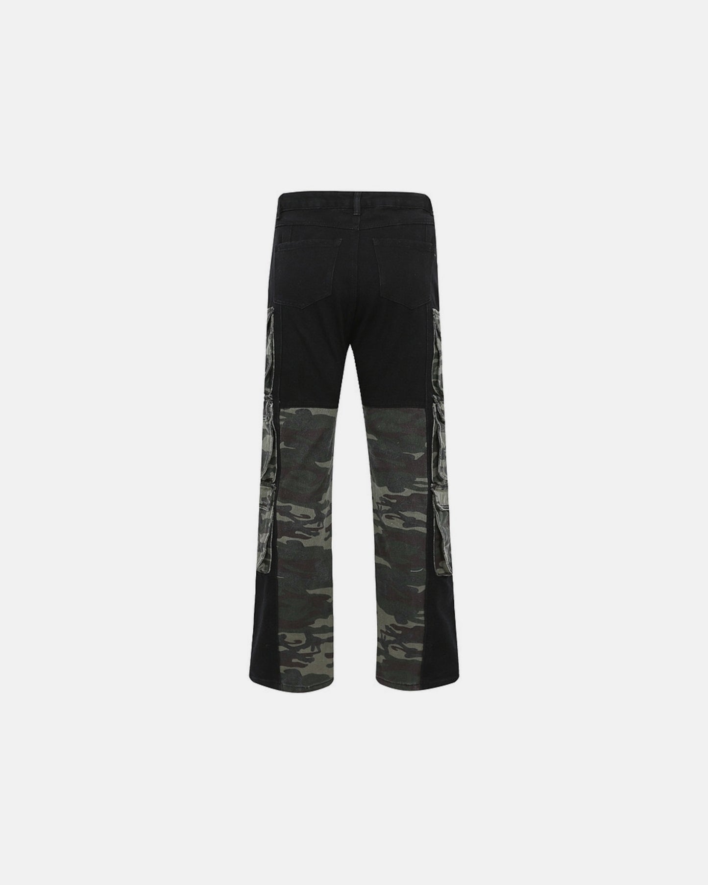Divide Line Camo Panel Jeans