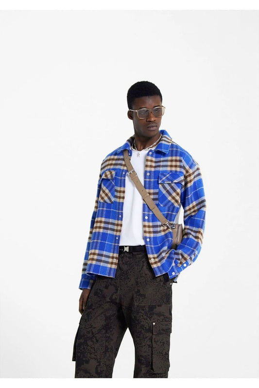 Initial Heavyweight Flannel - Blue