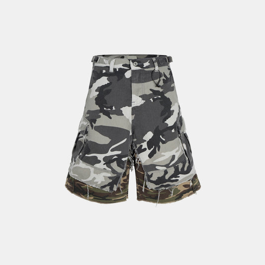 PROJECT G/R x MFM 333 Layered Camo Shorts