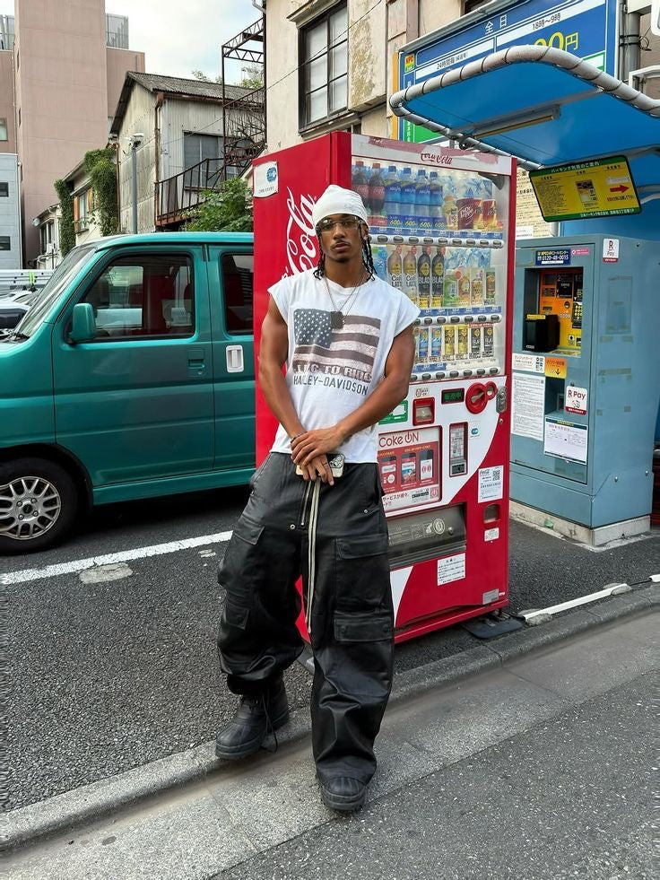 Light Wax Utility Pants
