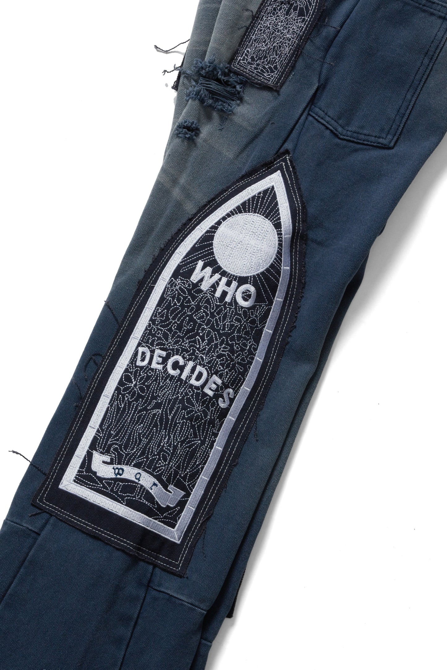 Who Decides War Embroidered Patch Trousers