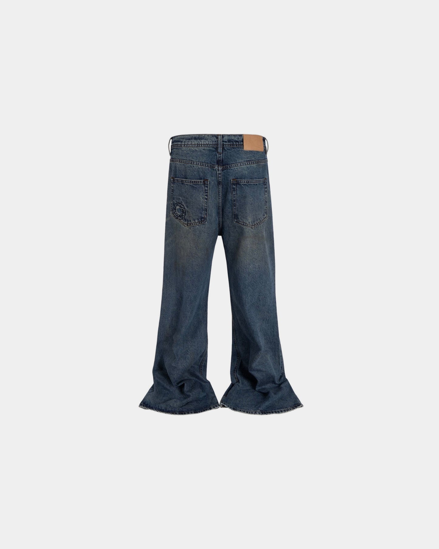 Fractured Patchwork Flare Jeans