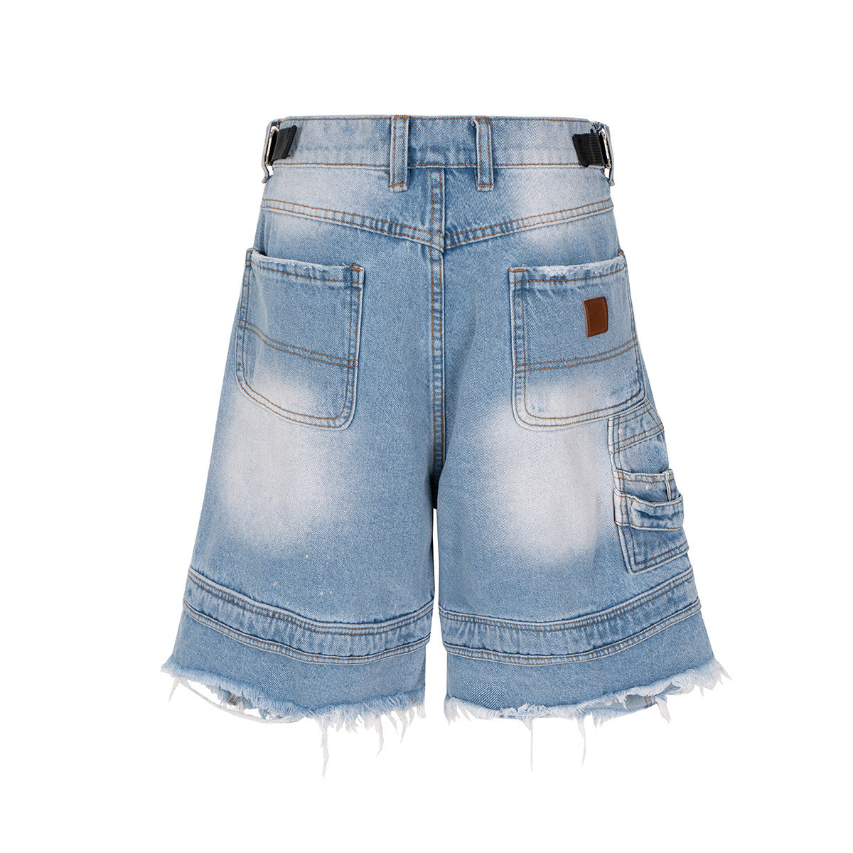 FAR FROM WHAT Distressed Layered Jorts