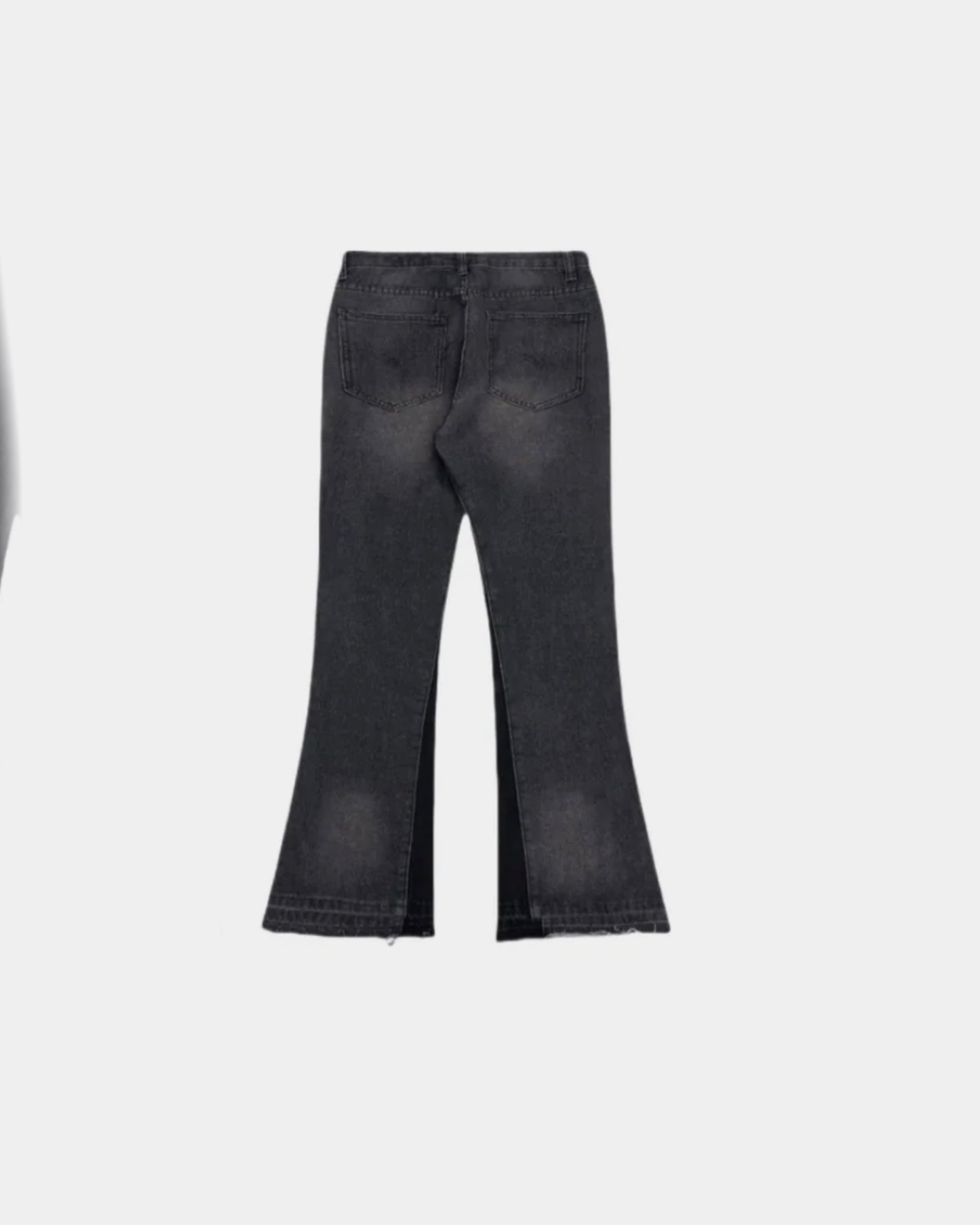 Studded Flare Denim Pants – Soot