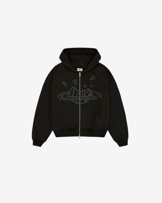 BP Zip UP Hoodie - Soot Black