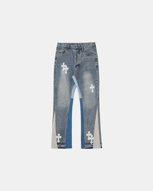 Cross Patch Flare Denim
