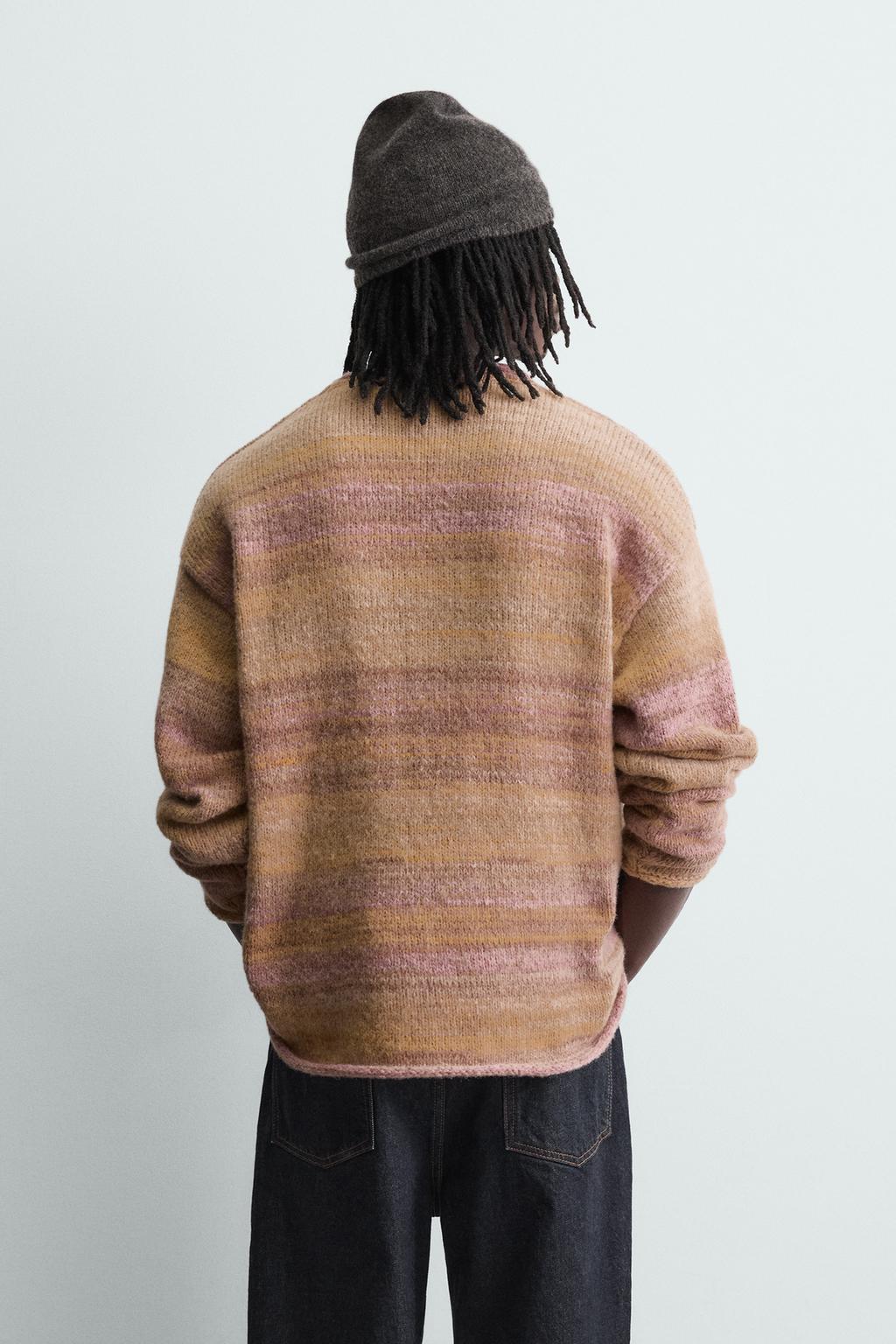 Textured Mélange Knit Sweater