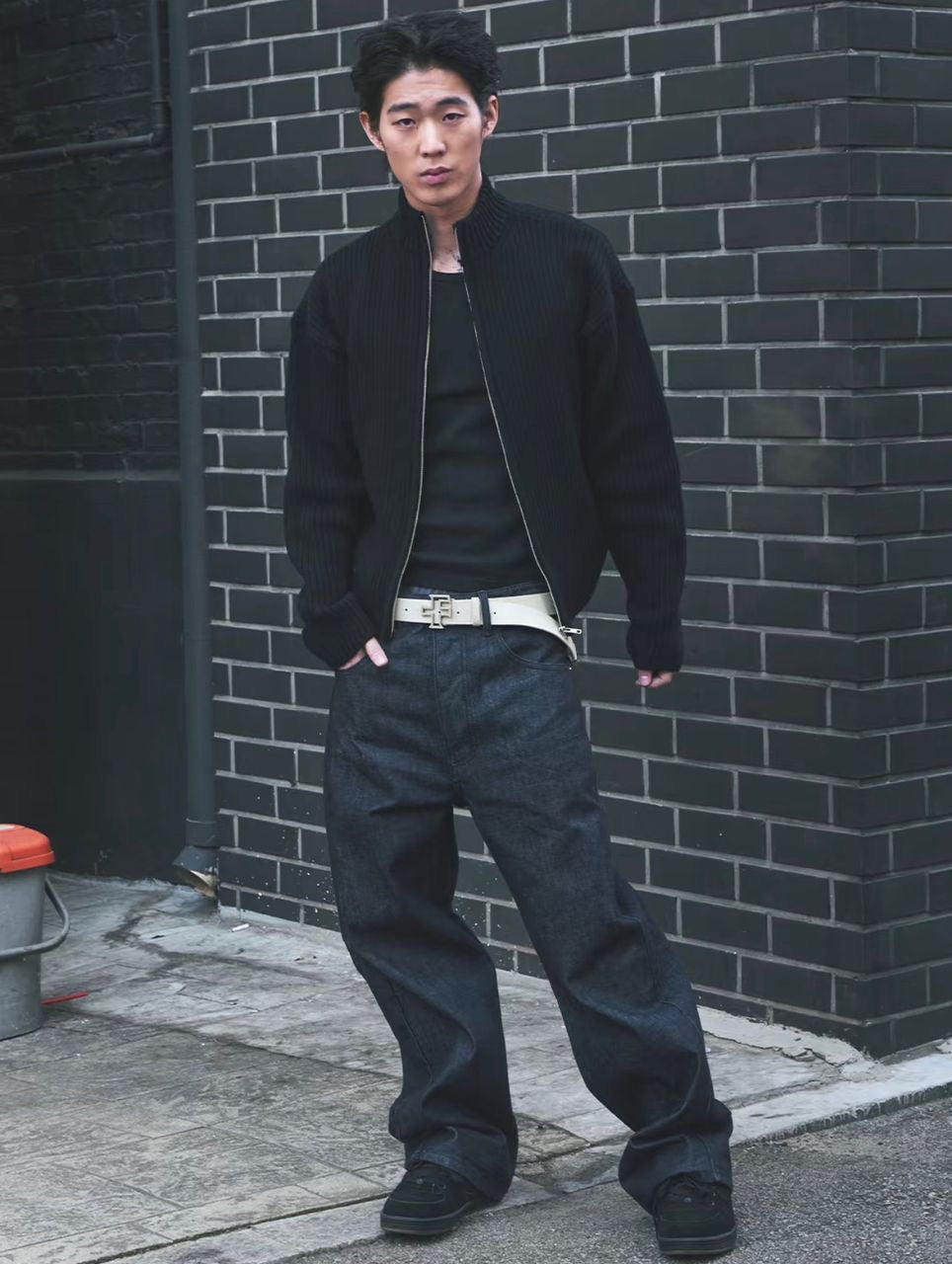 FAR FROM WHAT RIBBED ZIP UP