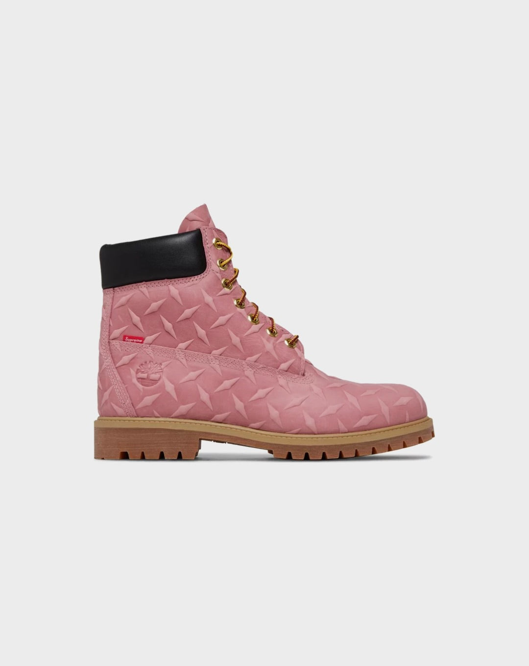 Supreme x 6 Inch Premium Waterproof Boot 'Embossed Diamond Plate - Pink'