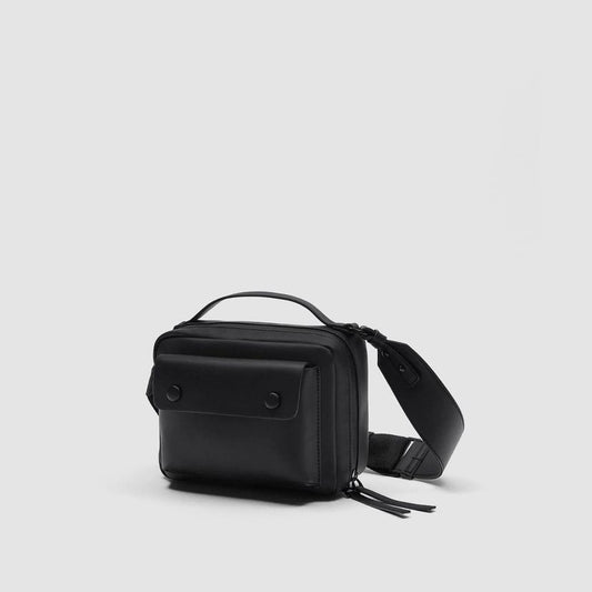 Zara Contrasing Cross Bag - Black