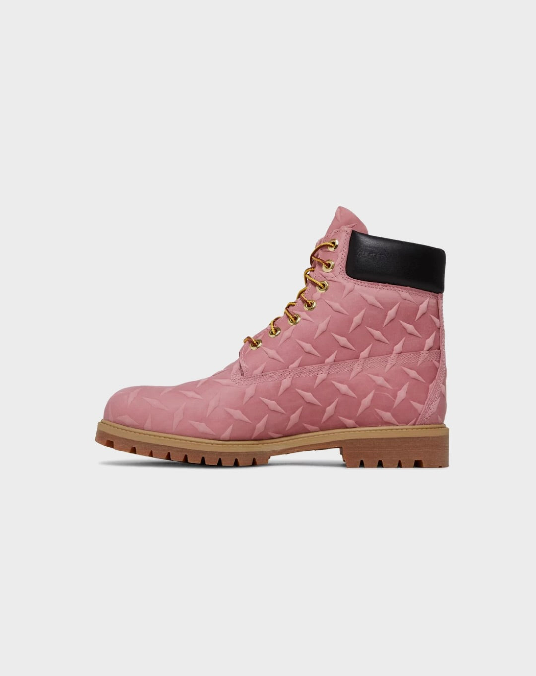 Supreme x 6 Inch Premium Waterproof Boot 'Embossed Diamond Plate - Pink'
