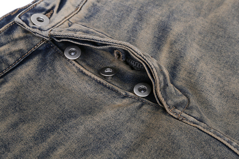 Two-Tone Flare Jeans