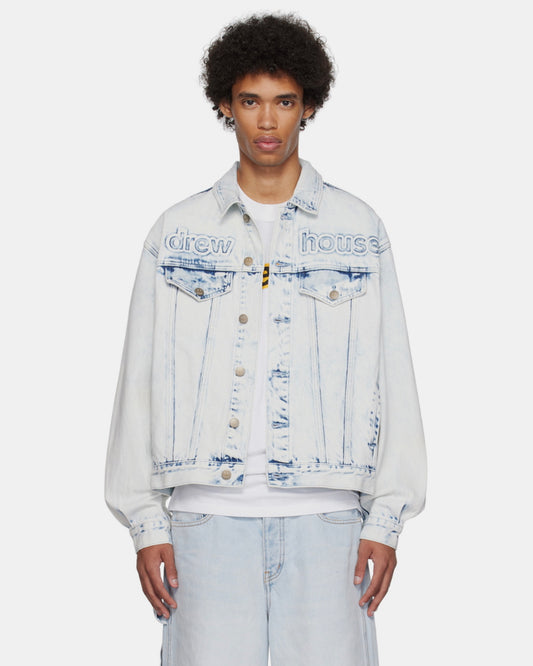 Drew Washed Logo Denim Jacket