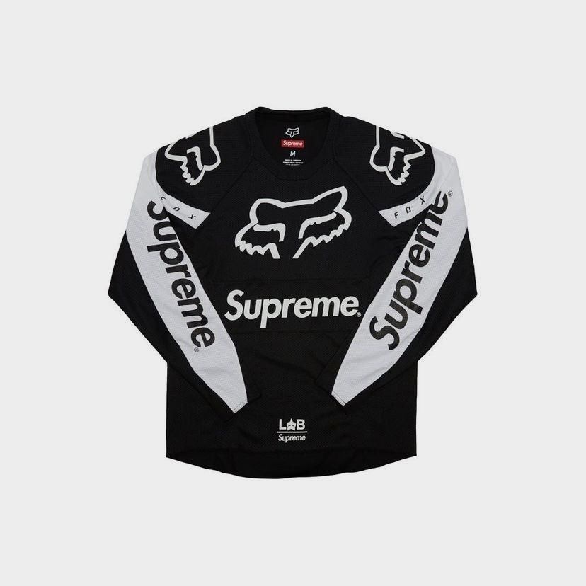 Supreme x Fox Racing Moto Jersey Black TUG OF LOOKS