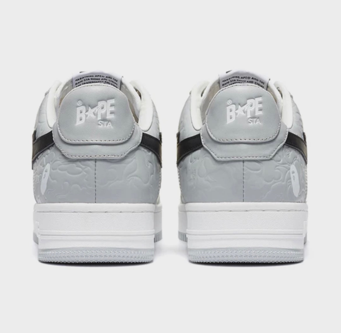 A Bathing Ape Bape Sta Low Grey Black