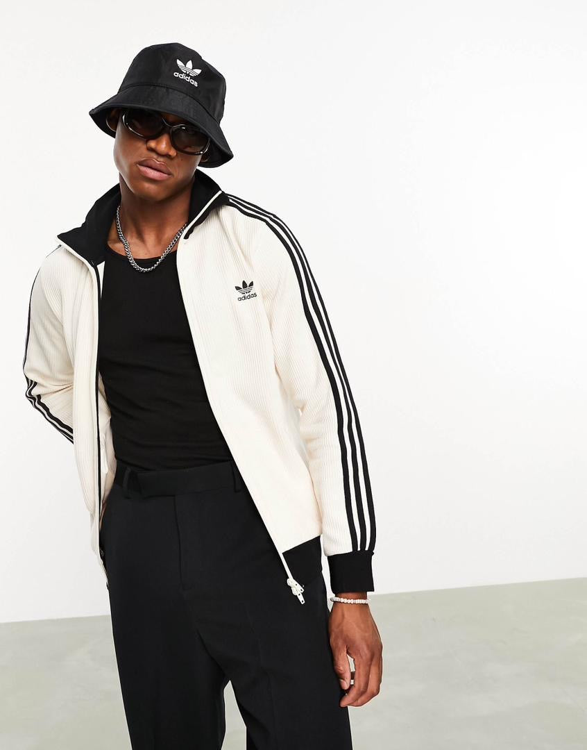 WAFFLE BECKENBAUER TRACK TOP - WONDER WHITE