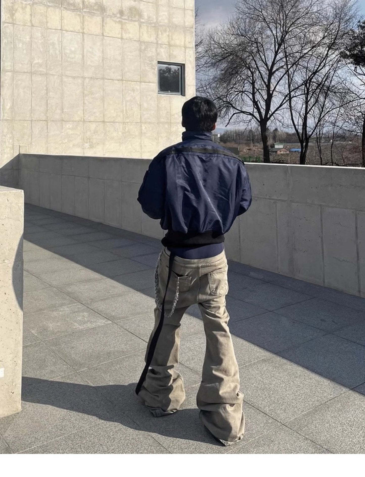 Flared Panel Denim — Washed Taupe