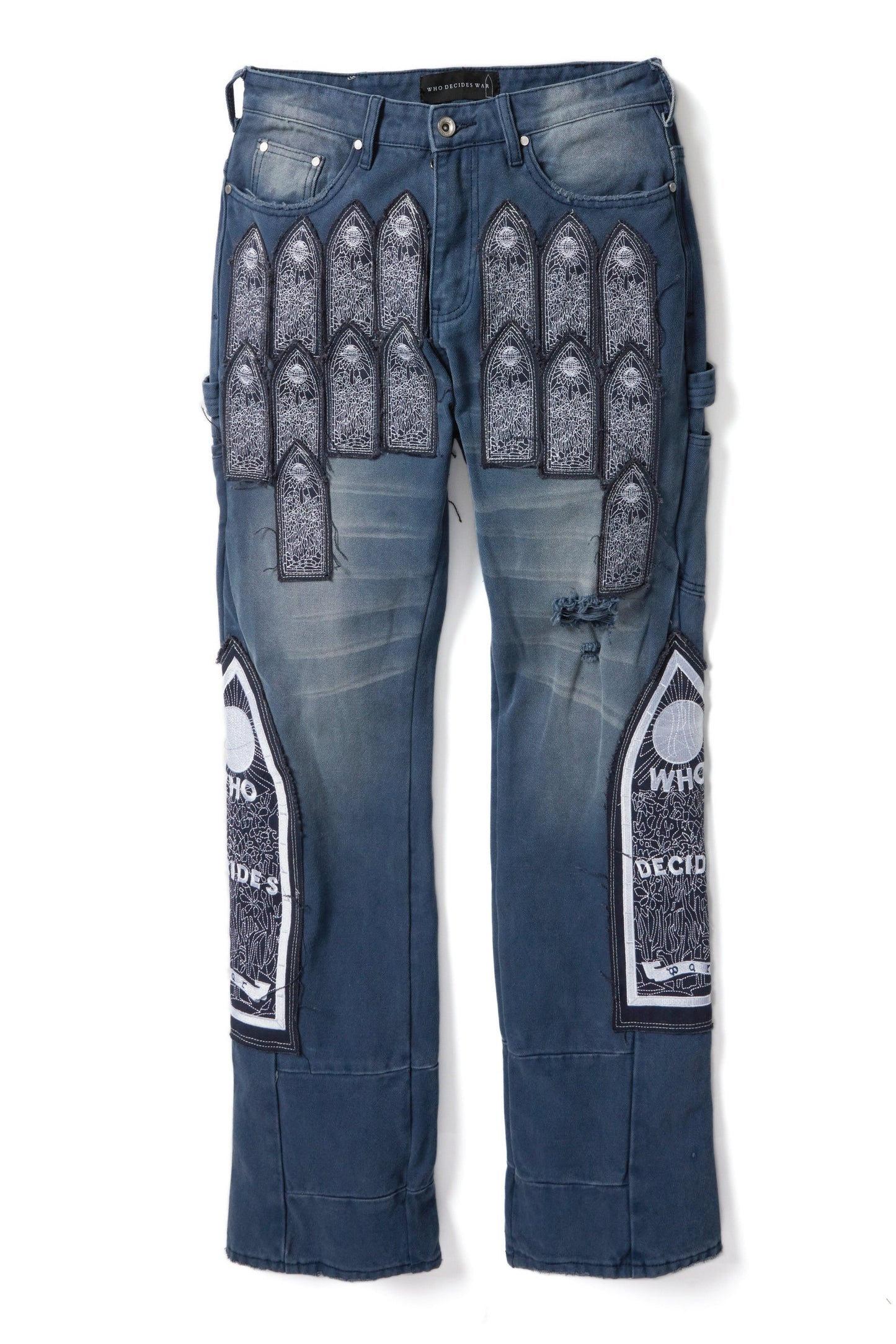 Who Decides War Embroidered Patch Trousers