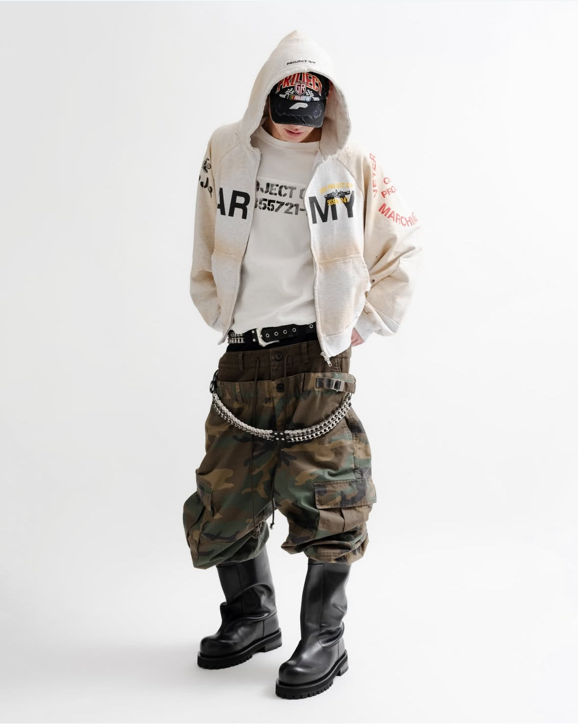 Project G/R ‘ARMY’ Zip-up Hoodie
