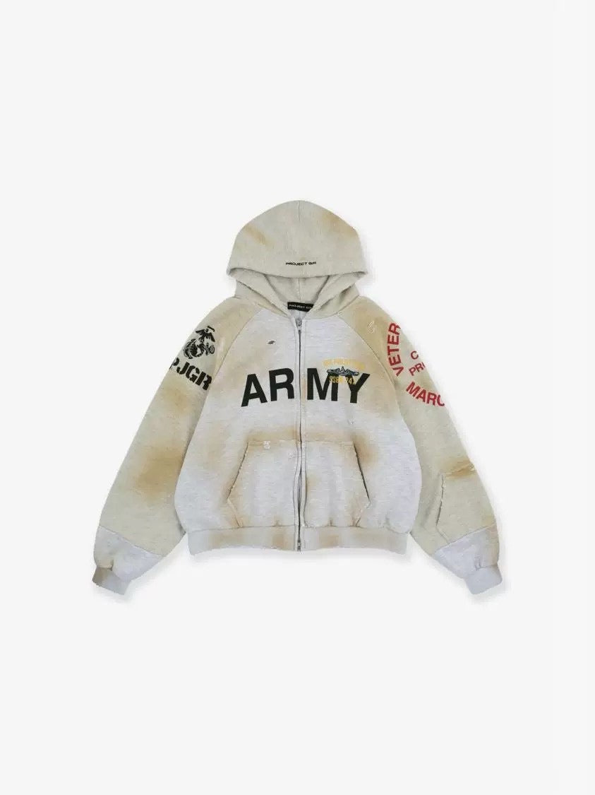Project G/R ‘ARMY’ Zip-up Hoodie