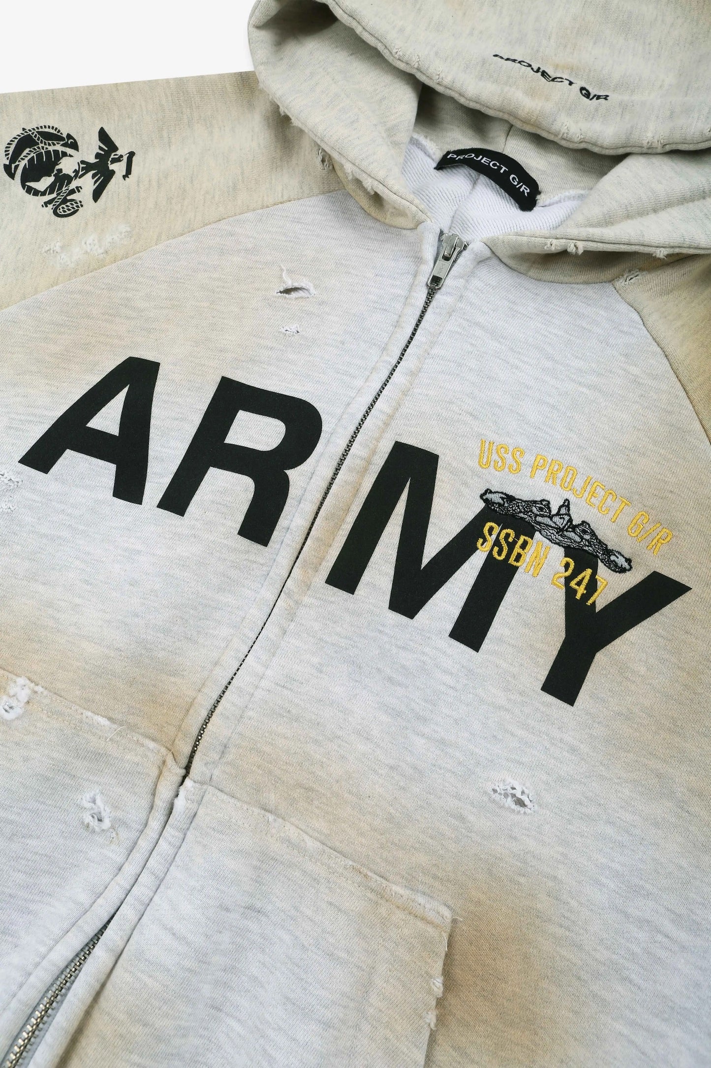 Project G/R ‘ARMY’ Zip-up Hoodie