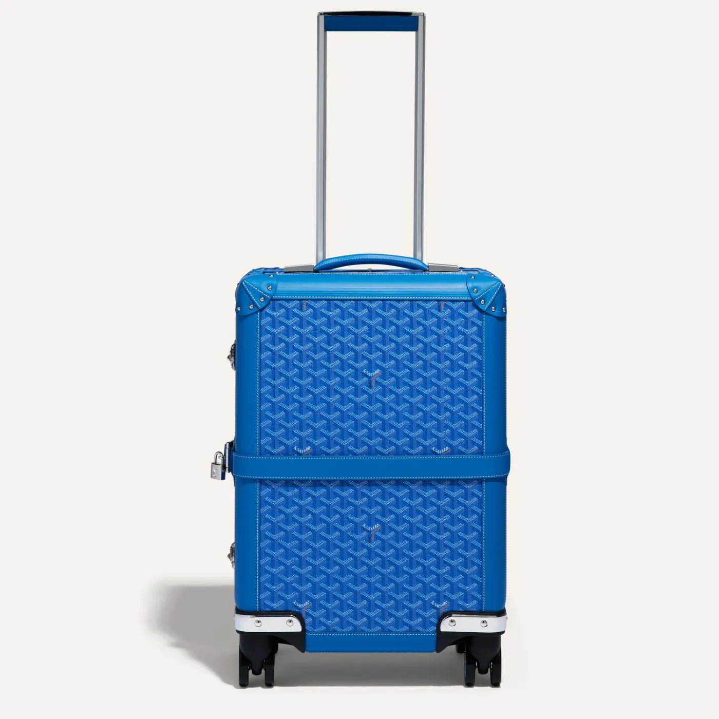 Goyardine Canvas & Clamecy Cowhide Bourget PM Trolley Case - Blue