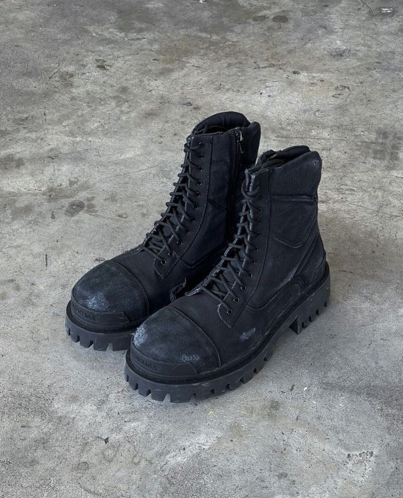 Strike Boots 001 — Destroyed Black