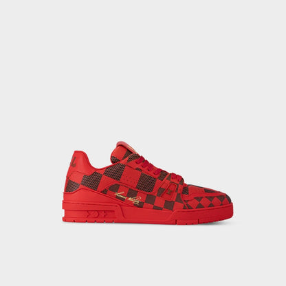 LV Damier Trainer Sneaker - Rouge