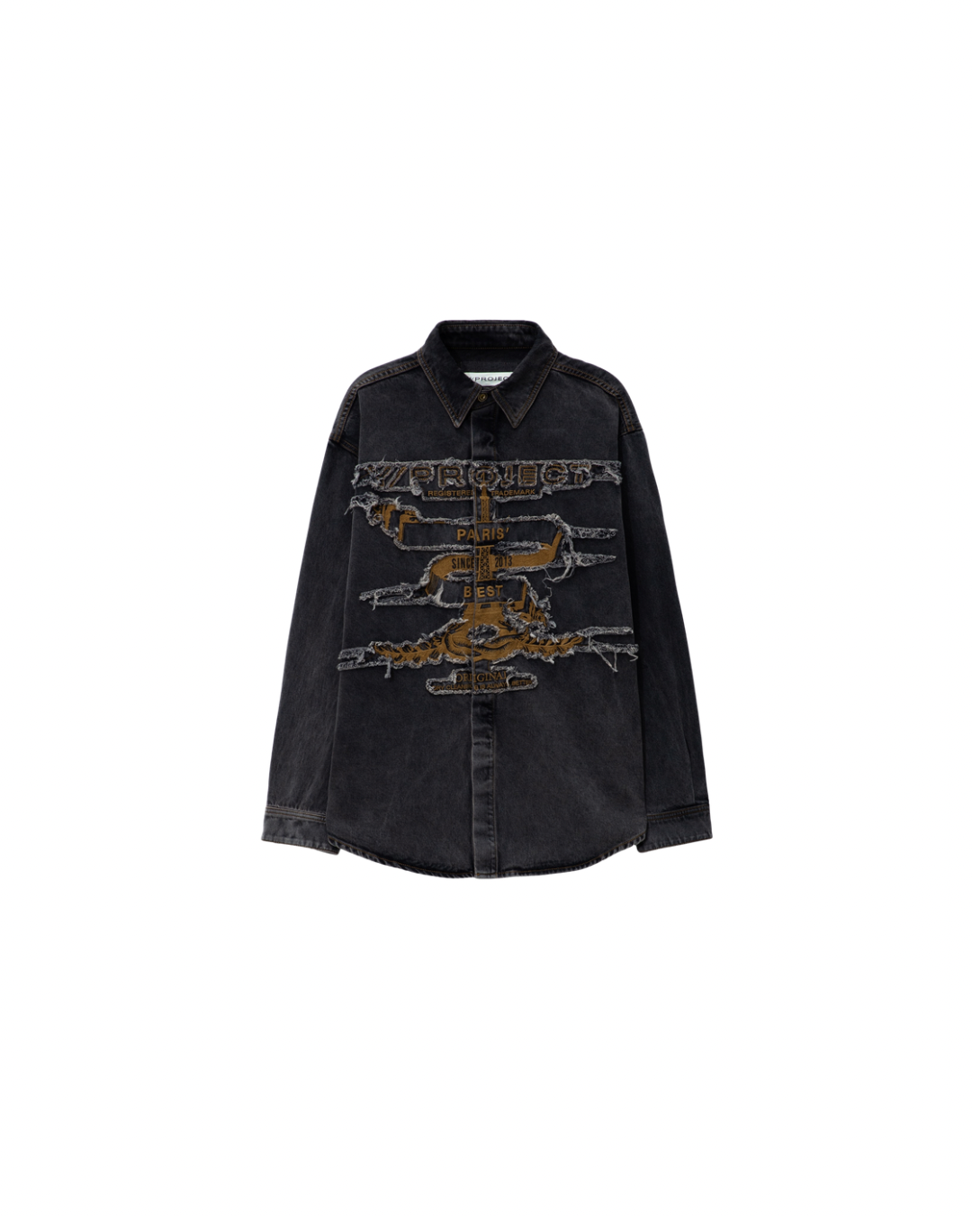 Y/PROJECT PATCHWORK DENIM SHIRT