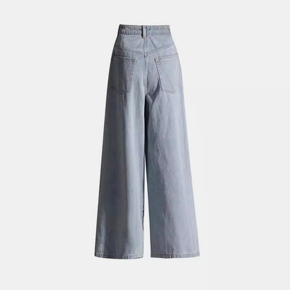 VETEMENTS Blue Logo-Embroidered Wide-Leg Jeans