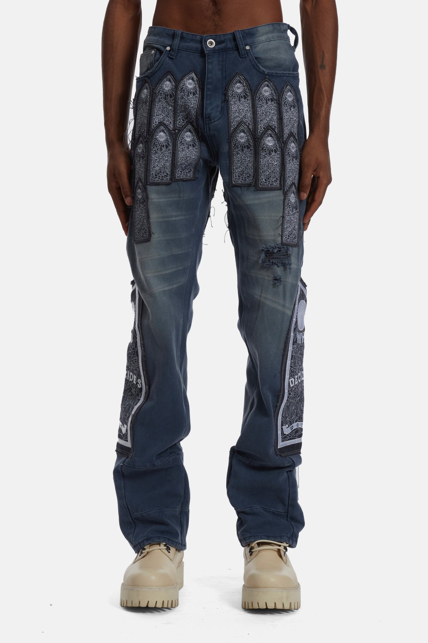 Who Decides War Embroidered Patch Trousers