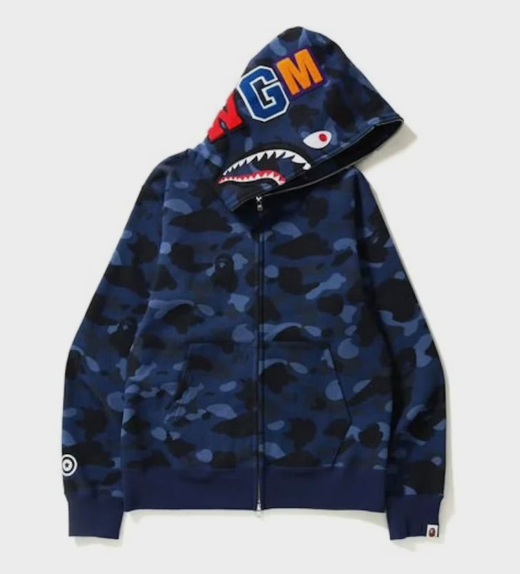 Bathing Ape ‘BapeShark’ Hoodie - Blue