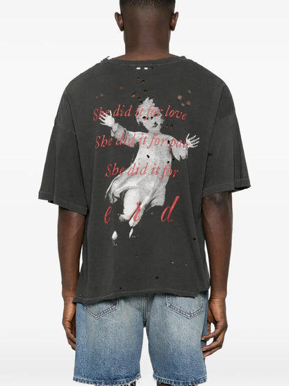 Nietzsche Cropped Destroyed Tee