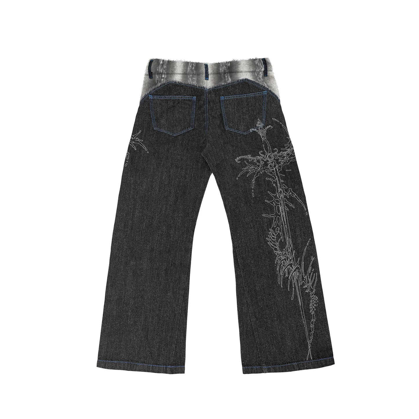 FROSTVEIN LASER WIDE-LEG DENIM