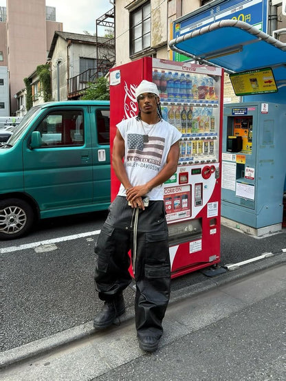 Light Wax Utility Pants