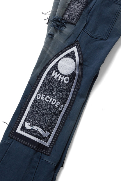 Who Decides War Embroidered Patch Trousers