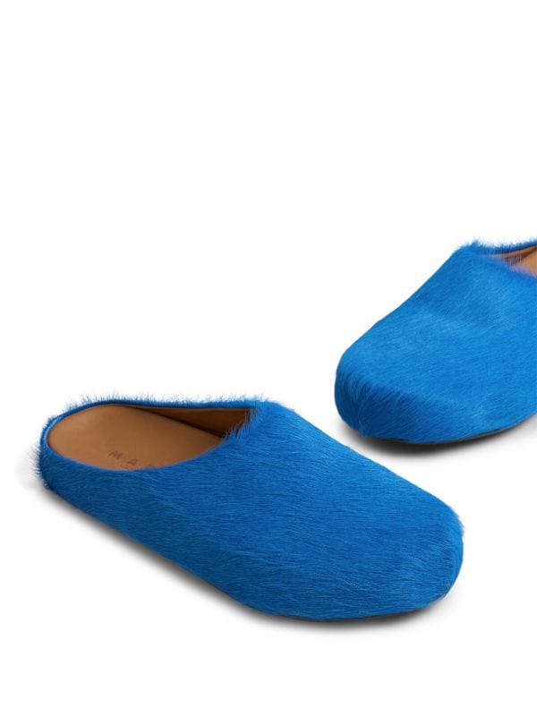 Marni Fussbet Sabot calf-hair slippers