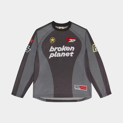 Broken Planet Football Long Sleeve Tee