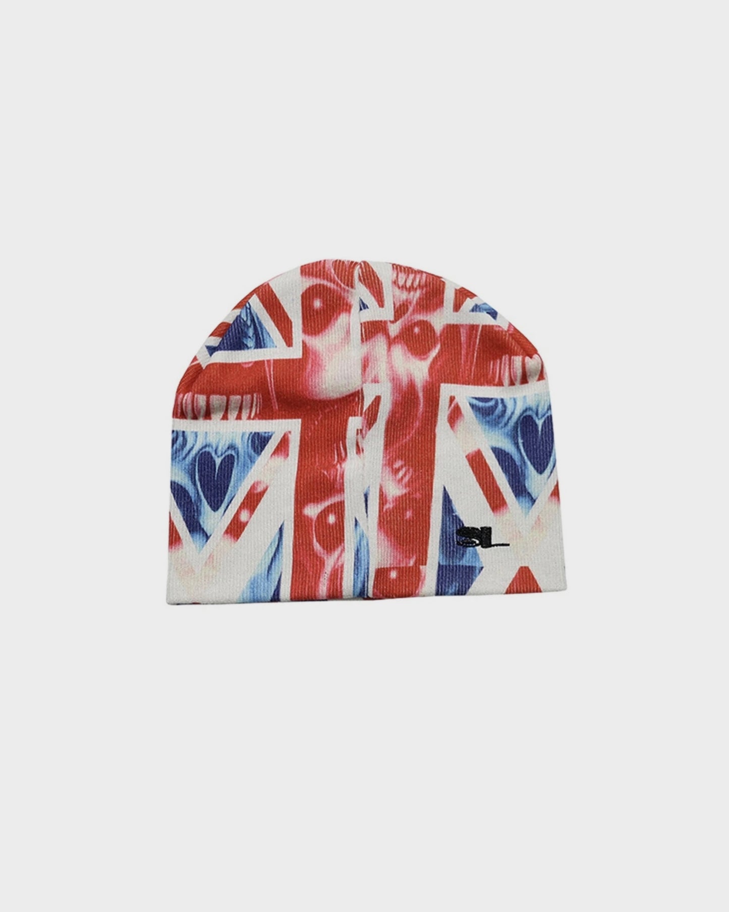 [SANSLAWS] Union Jack Skull Embroidered Beanie