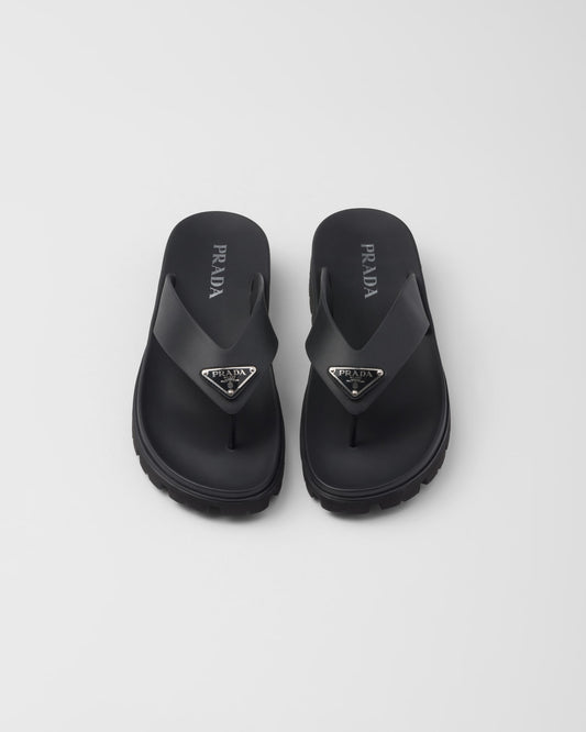 Prada Rubber Thong Sandals