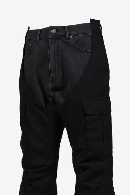BIKER CARGO DENIM PANTS