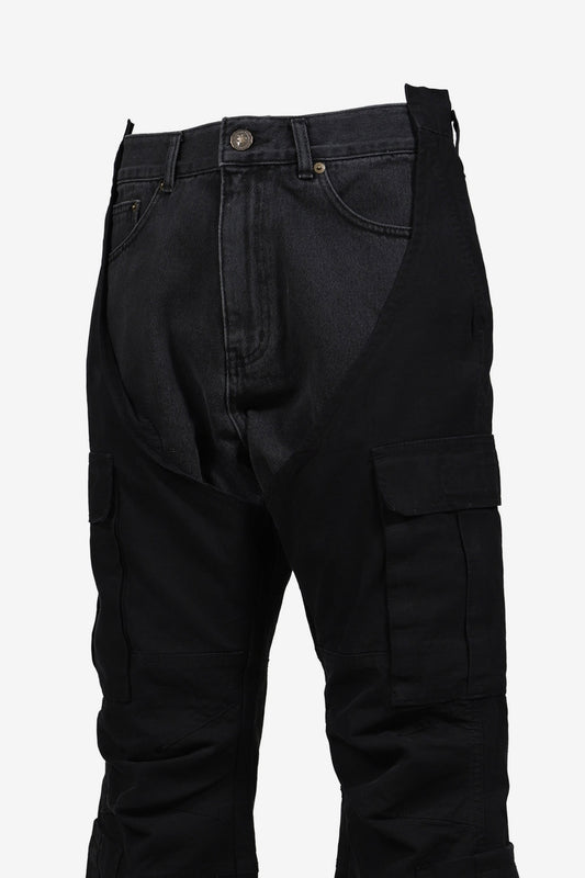 BIKER CARGO DENIM PANTS