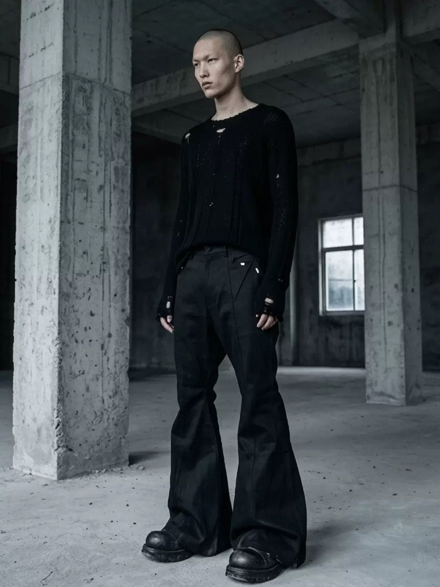 SCULPTED FLARE TROUSERS