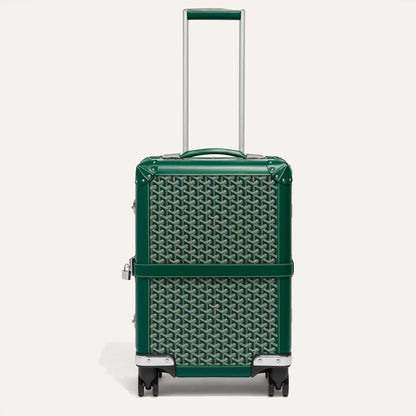 Goyardine Canvas & Clamecy Cowhide Bourget PM Trolley Case - Green