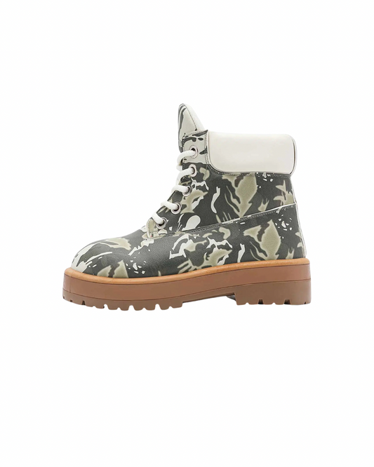 PDF Camo Lace-Up Combat Boots