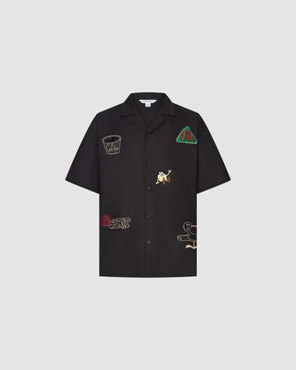 URBAN REVIVO Embroidered Graphic Shirt