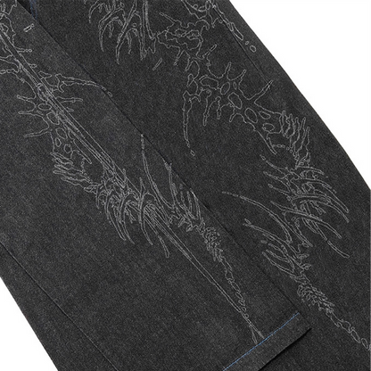FROSTVEIN LASER WIDE-LEG DENIM