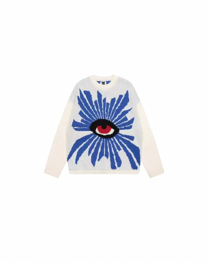 Eye Motif Knit Sweater