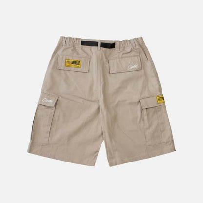 Corteiz Alcatraz Cargo Shorts - Beige